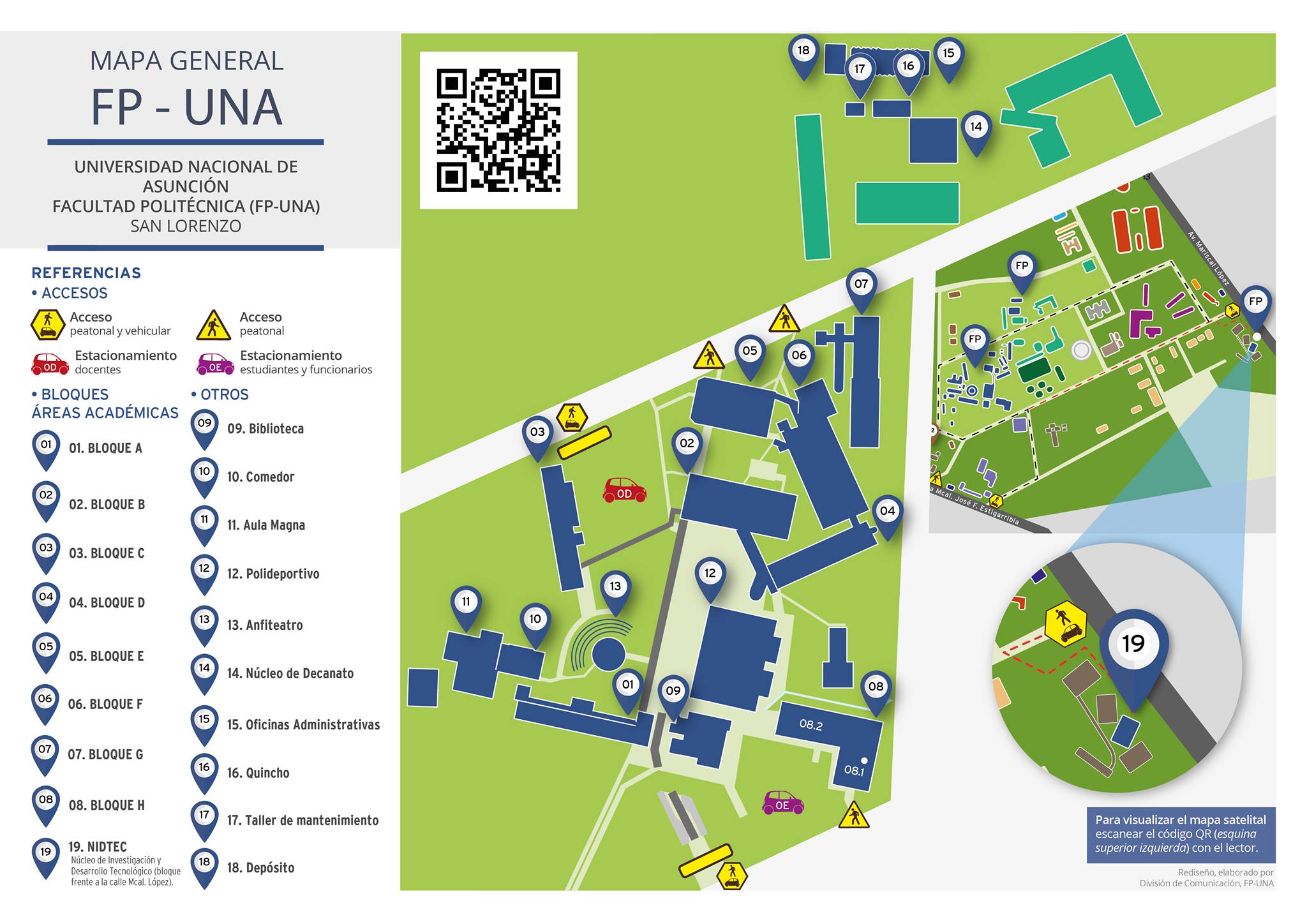 Mapa de la FPUNA